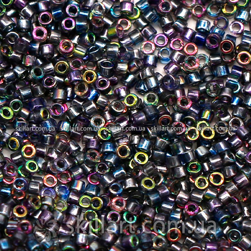 Бисер DB-2206 Miyuki Delica Beads 11/0 (металлик зеленый с "бензиновым" переливом)